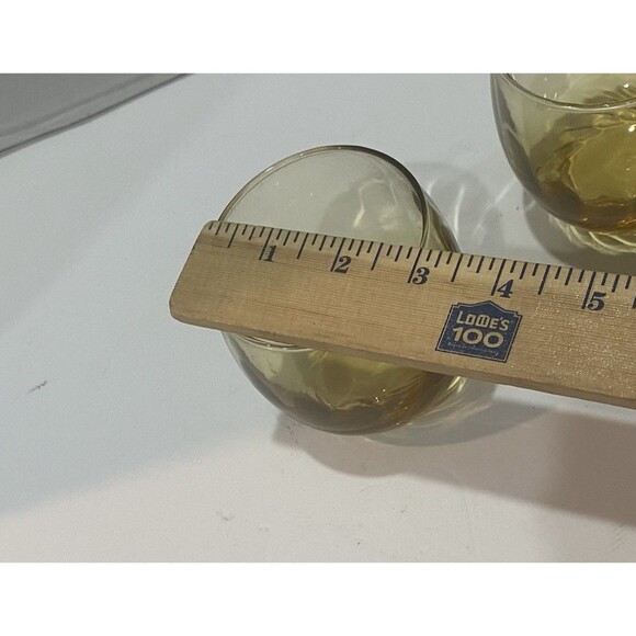 Set Of 2 Vintage Libbey Amber Swirl Optic Roly Poly Tumbler Glasses Retired 8oz - Picture 5 of 5